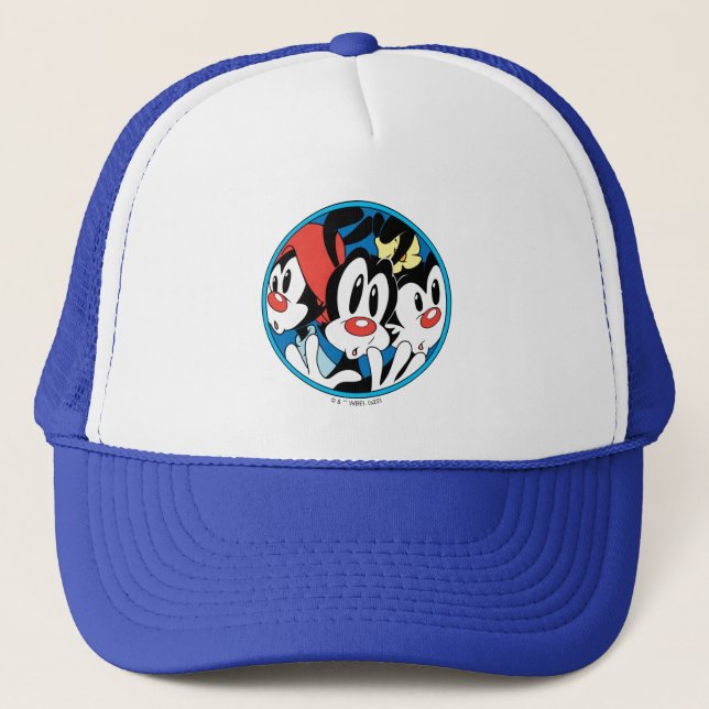 Animaniacs | Warner Siblings Circle Graphic Trucker Hat (Front)