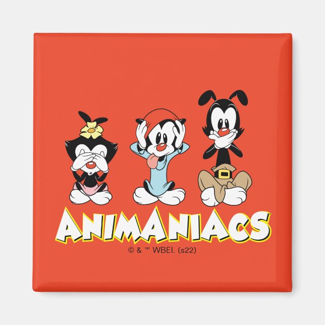 Animaniacs | Warner Siblings "No Evil" Graphic Magnet (Front)