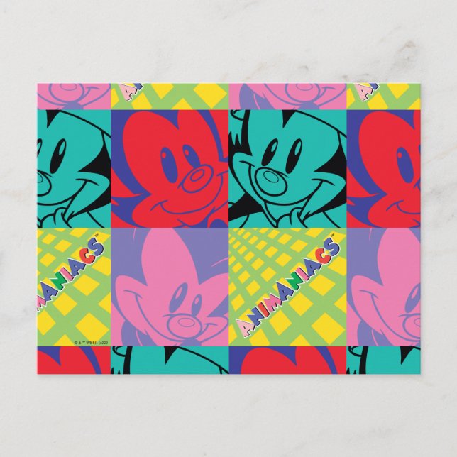 Animaniacs | Warner Siblings Pop Art Graphic Postcard (Front)
