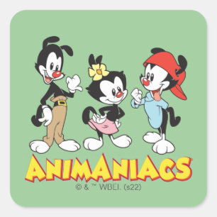 Animaniacs   Yakko, Dot, and Wakko Standing Square Sticker