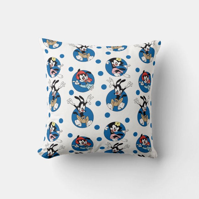 Animaniacs | Yakko, Wakko, & Dot Circle Pattern Cushion (Front)