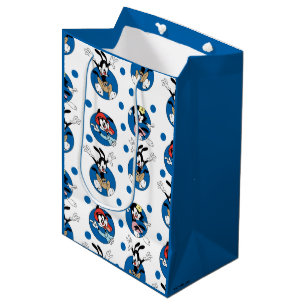 Animaniacs Yakko, Wakko, & Dot Circle Pattern Medium Gift Bag