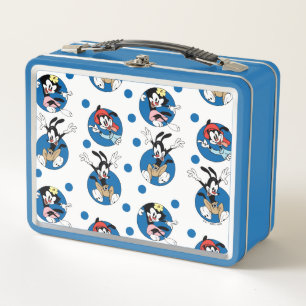Animaniacs   Yakko, Wakko, & Dot Circle Pattern Metal Lunch Box