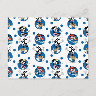 Animaniacs   Yakko, Wakko, & Dot Circle Pattern Postcard