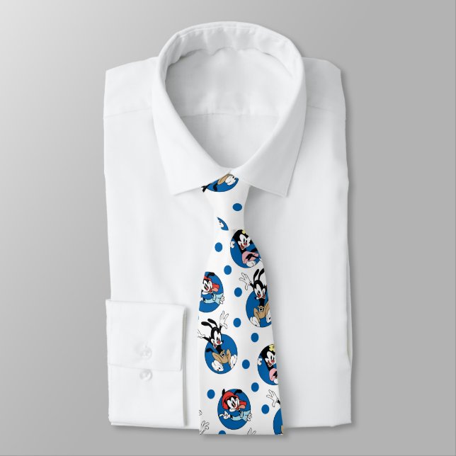 Animaniacs | Yakko, Wakko, & Dot Circle Pattern Tie (Tied)