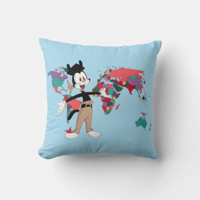 Animaniacs | Yakko's World Map Graphic Cushion (Front)
