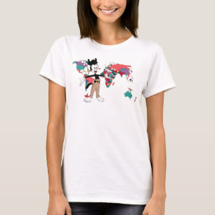 Animaniacs   Yakko's World Map Graphic T-Shirt