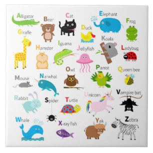 Animated Animals Alpabet Tile