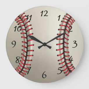 Animated Baseball round clock