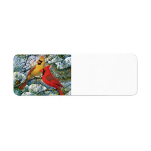 Animated Cardinal Return Address Label
