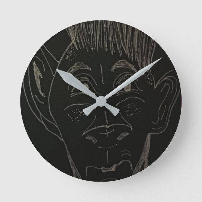 Animated Cartoon Round Clock (Front)