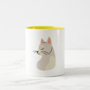 Animated Cat Two-Tone Coffee Mug