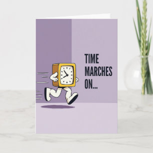 Animated Clock Birthday Card