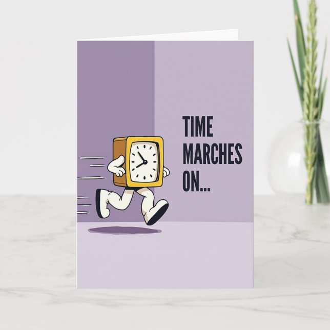 Animated Clock Birthday Card (Front)