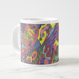 Animated Colour, original abstract Large Coffee Mug
