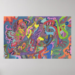 Animated Colour, original abstract Poster