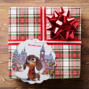 Animated Dachshund Puppy  Tree Decoration Card