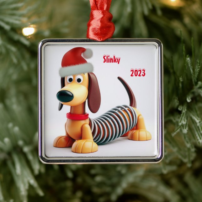 Animated Dachshund Toy  Metal Ornament (Tree)