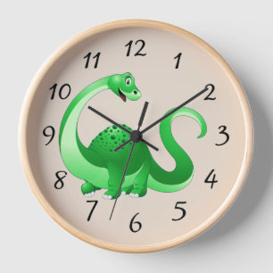 Animated Dinosaur Large Clock