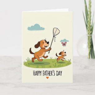 Animated Dogs Fathers Day Card