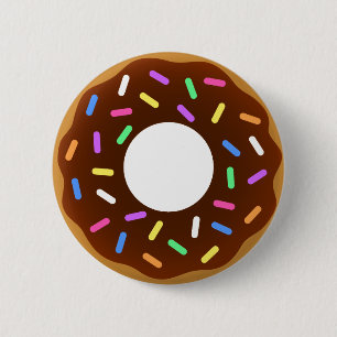Animated Doughnut Design 6 Cm Round Badge