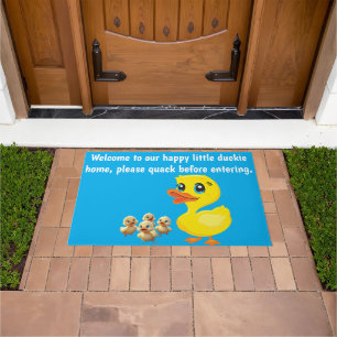 ANIMATED DUCK FAMILY DOOR MAT