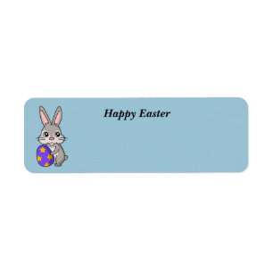 Animated Easter Bunny label Return Address Label