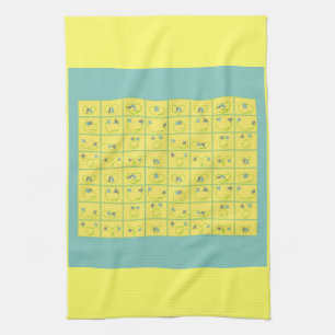 Animated Flights Fancy Birds Kissing Kitchen Towel