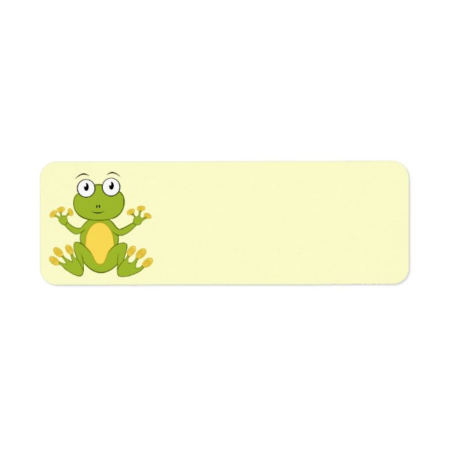 Animated Frog Return Address Label (Front)