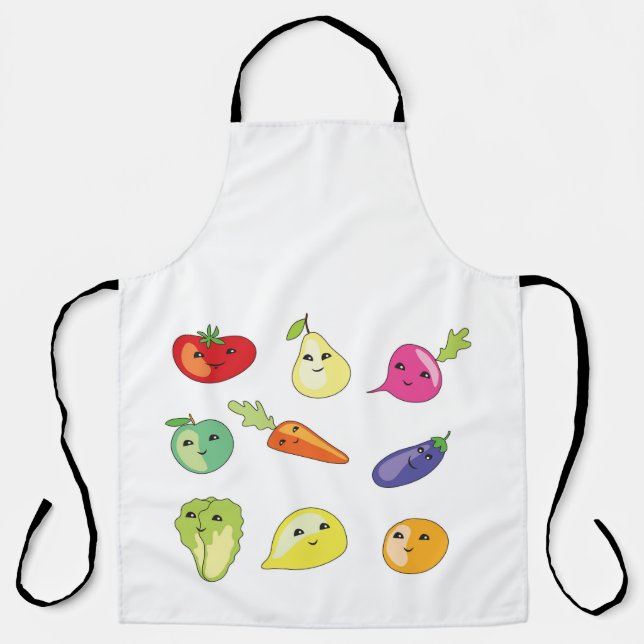 animated fruits and vegetables apron (Front)