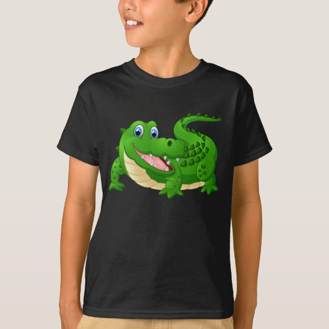 Animated Happy Crocodile T-Shirt (Front)