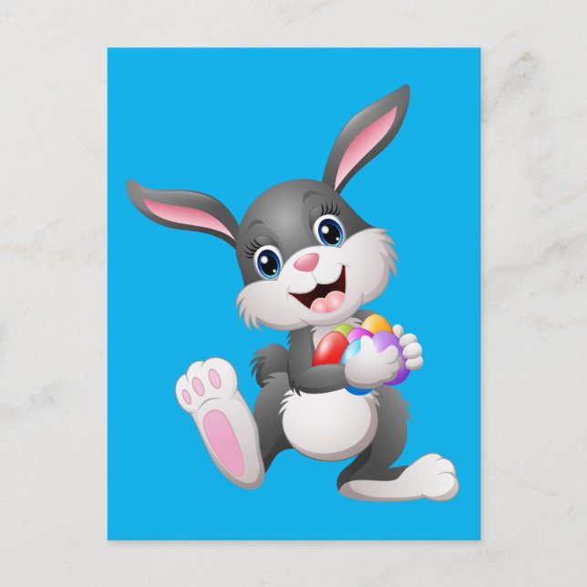 Animated Happy Easter Bunny Postcard (Front)