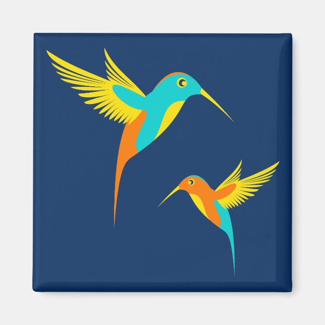 Animated Hummingbirds Magnet (Front)