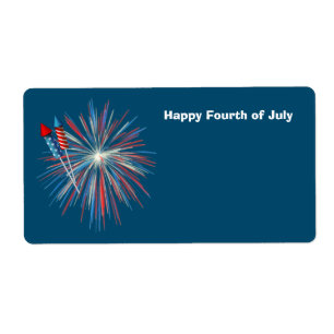 Animated July 4th fireworks and rockets