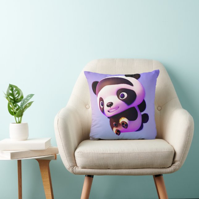 Animated Jumping Panda,  Cushion (Chair)