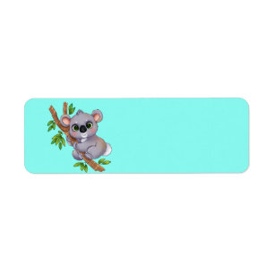 Animated Koala Bear Return Address Label
