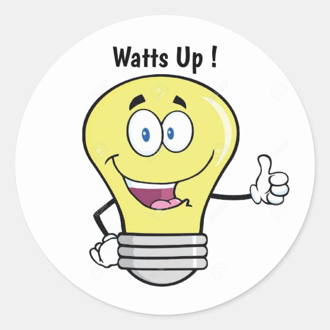 Animated light bulb Sticker (Front)