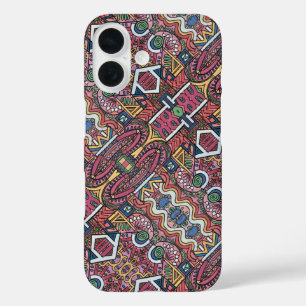 Animated-Modern Geometric Pattern iPhone 16 Case