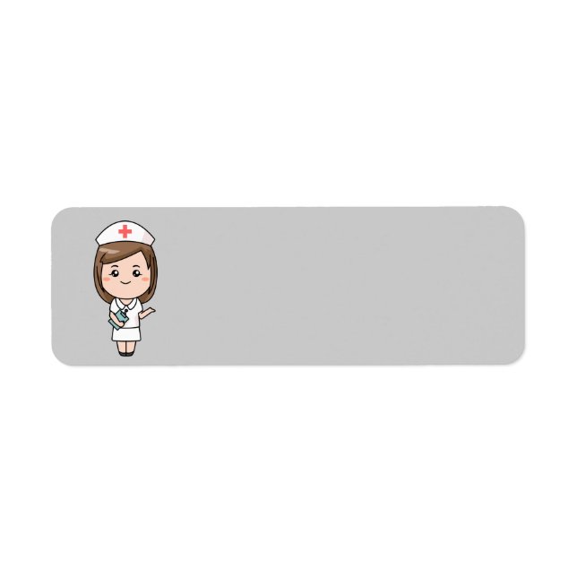 Animated Nurse Return Address Label (Front)