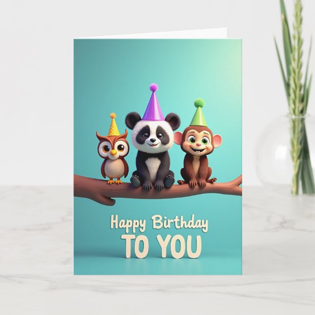 Animated Pals Birthday Card (Front)