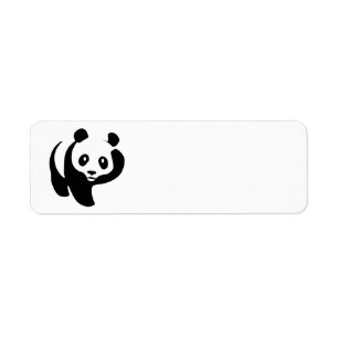 Animated Panda Bear Return Address Label