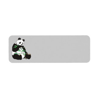 Animated Panda Bear Return Address Label
