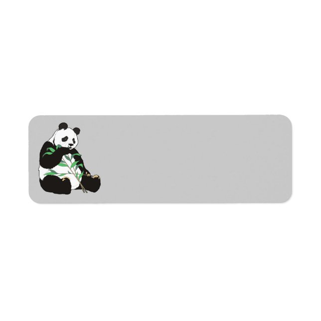 Animated Panda Bear Return Address Label (Front)