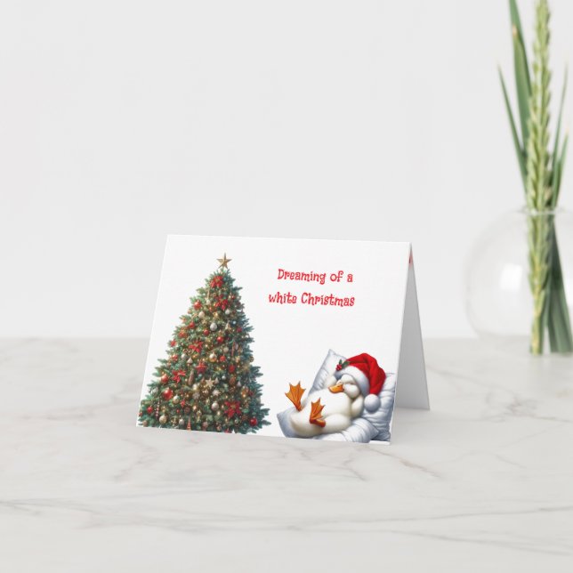 Animated Pekin Christmas Duck  Card (Front)
