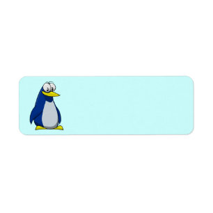 Animated Penquin Return Address Label