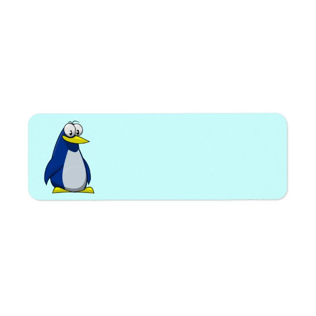 Animated Penquin Return Address Label (Front)