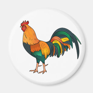 Animated Rooster  Magnet