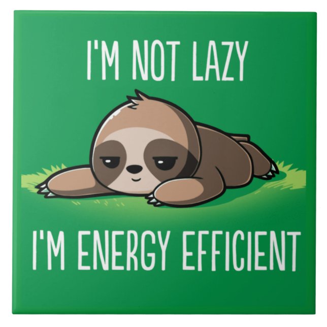 Animated Sloth Ceramic Tile (Front)