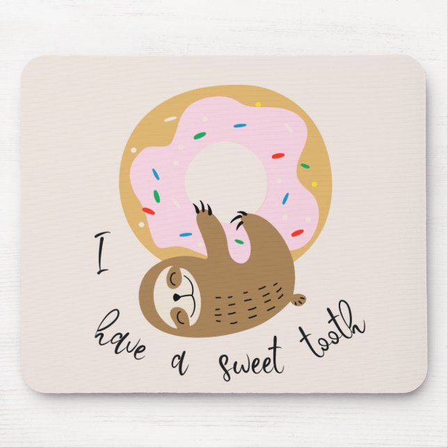 Animated Sloth Mouse Pad (Front)