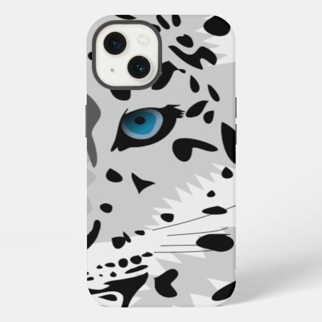 Animated Snow Leopard iPhone Case (Back)